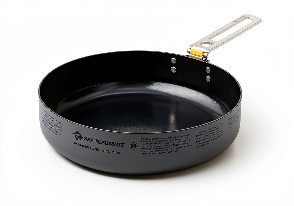 Sea to Summit Frontier Pan displayed on a camping stove
