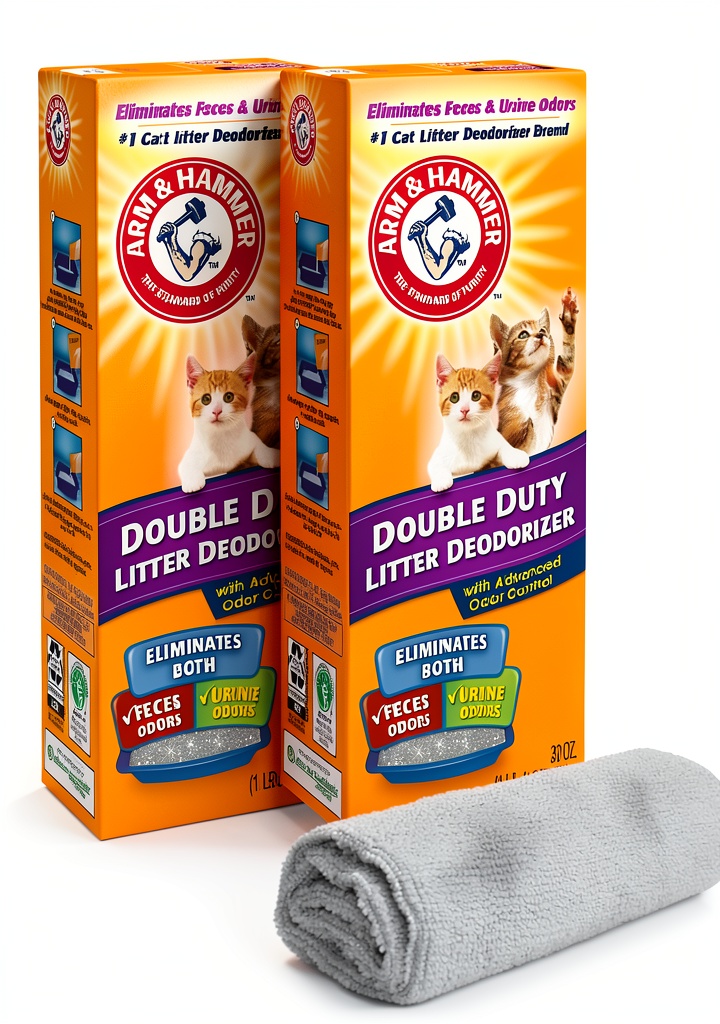 PURPUR Cat Odor Remover added to a litter box