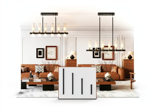 OTeedo Modern Farmhouse Chandelier Dimmable Kitchen Island-4