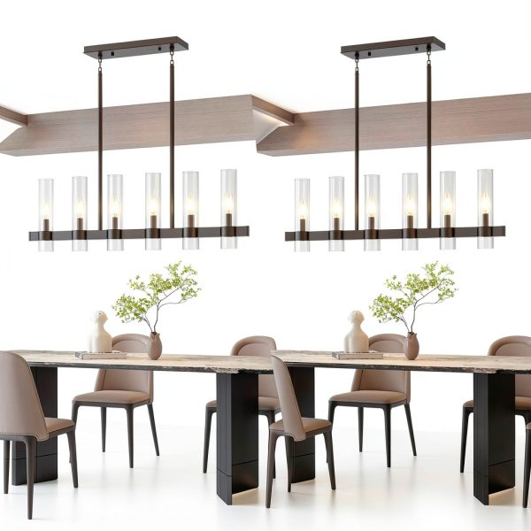 OTeedo Modern Farmhouse Chandelier Dimmable Kitchen Island-2