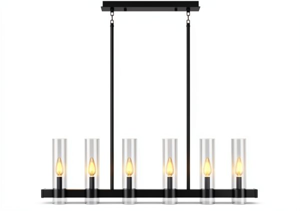 OTeedo Modern Farmhouse Chandelier Dimmable Kitchen Island-8