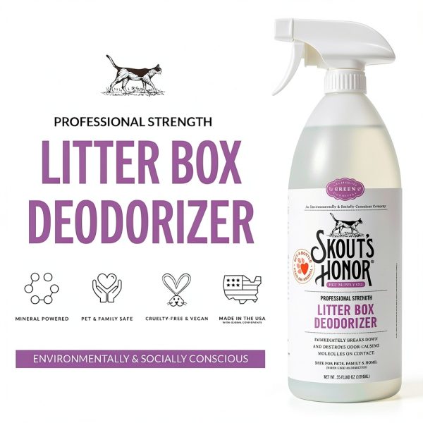 Skouts Honor Litter Box Deodorizer Eliminates Odors Cat-1