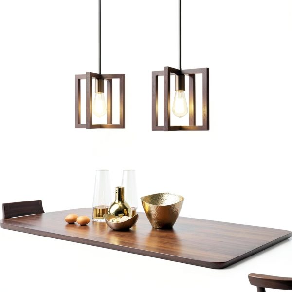 Mlihove Square Pendant Light Farmhouse Kitchen Island-5