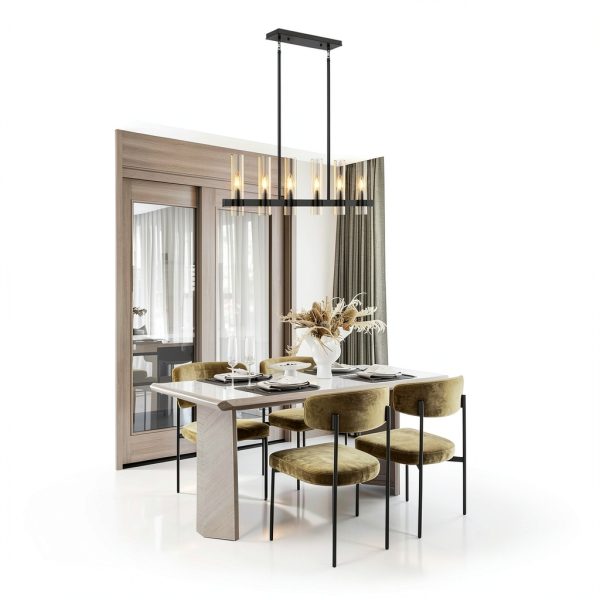 OTeedo Modern Farmhouse Chandelier Dimmable Kitchen Island-6