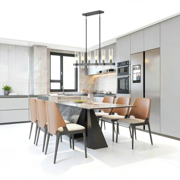 OTeedo Modern Farmhouse Chandelier Dimmable Kitchen Island-1