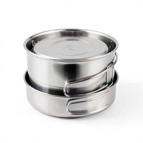 LYFJXX Stainless Steel Camping Cook Pot Set-1
