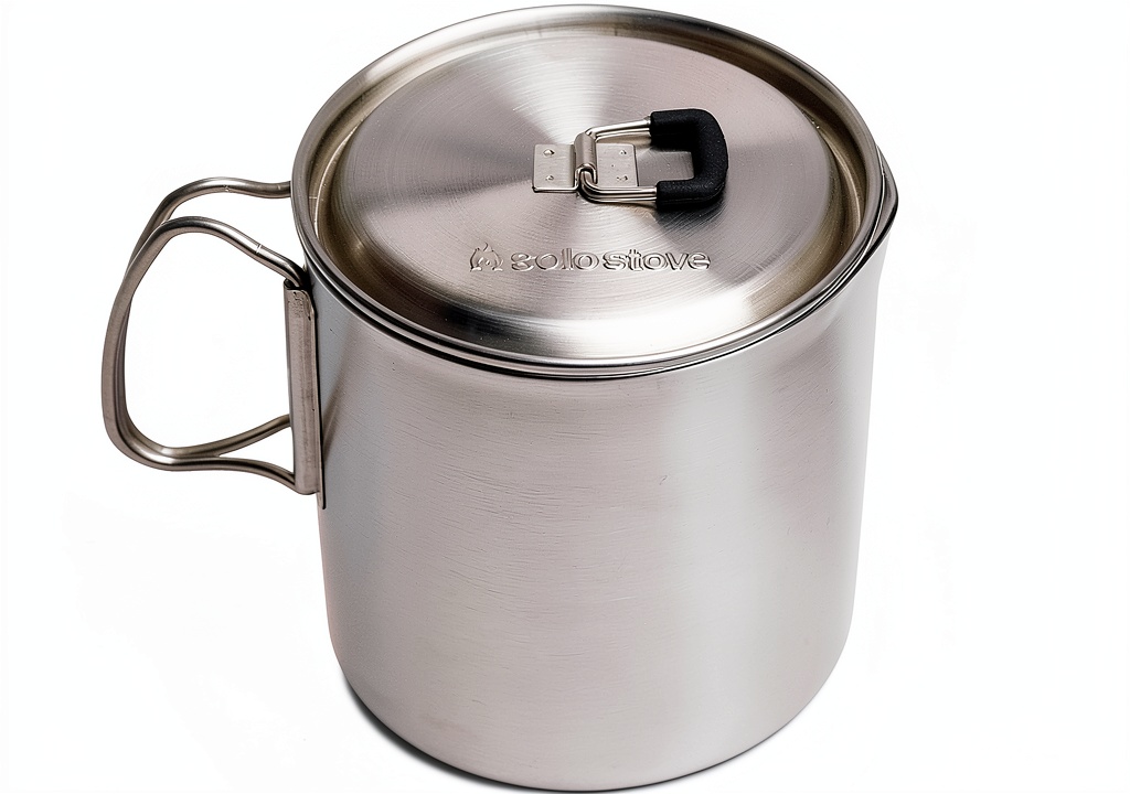 Solo Stove Pot 900 being used over a camp stove in a forest setting