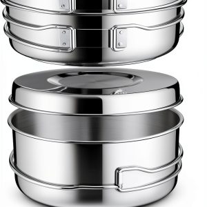 Camping Cookware Funnymoom 15pcs Stainless Steel-0