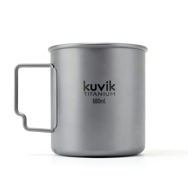 Titanium Camping Pot by Kuvik 650ml Lightweight-4