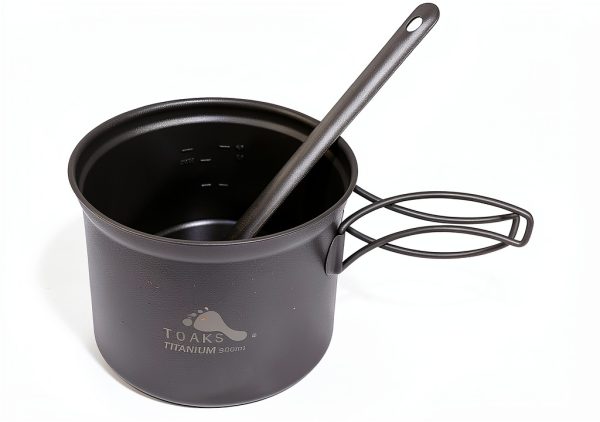 Titanium Camping Pot by TOAKS 900ml Lightweight-4