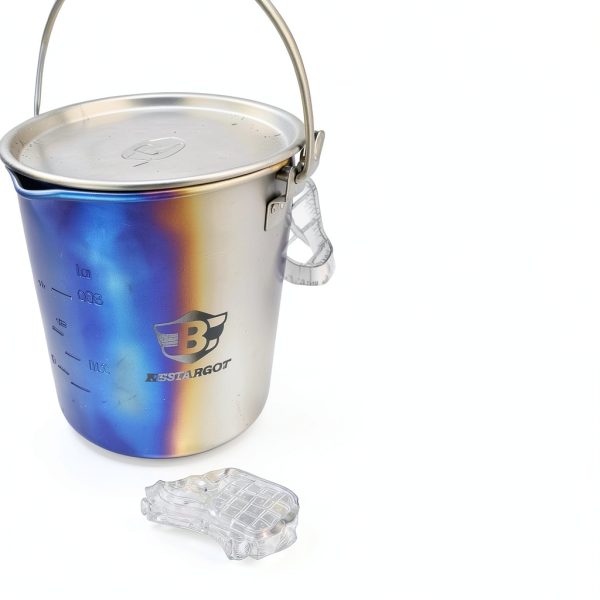 Titanium Camping Pot Bestargot Outdoor Cooking-3