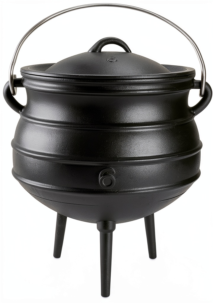 DVK cast iron Dutch oven on a campfire