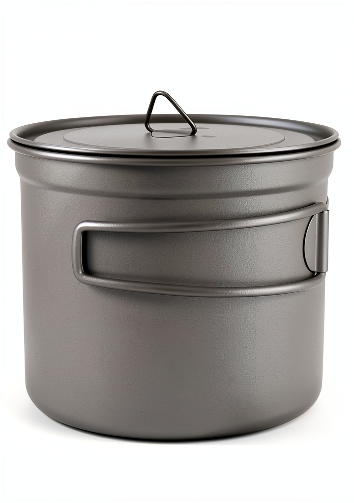TOAKS titanium camping pot on a camp stove