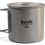 Titanium Camping Pot by Kuvik 650ml Lightweight-0