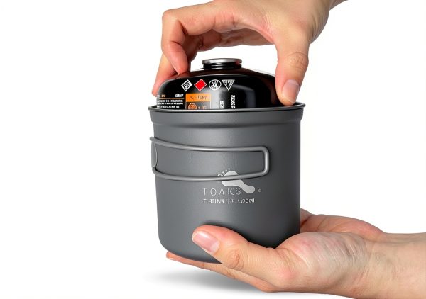 TOAKS Titanium 1100ml Camping Pot with Pan Gray 4‑Piece Set-3