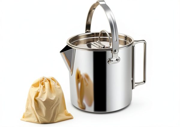 Zalaxt Stainless Steel Moka Pot Camping Coffee Maker Silver 1.2L-0