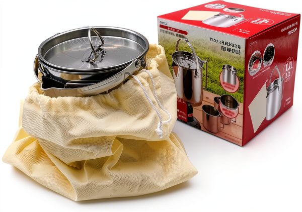 Zalaxt Stainless Steel Moka Pot Camping Coffee Maker Silver 1.2L-8