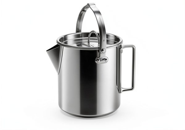 Zalaxt Stainless Steel Moka Pot Camping Coffee Maker Silver 1.2L-1