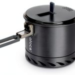 Alocs Camping Pot CW-S10-1 Grey 1.3L Aluminum Foldable Handle-0