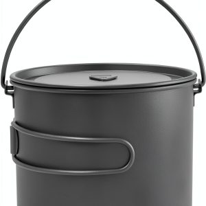 Kuvik Titanium Camping Pot 1600ml Lightweight Brushed Design-0