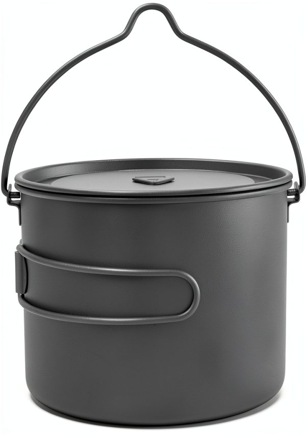 Kuvik Titanium Camping Pot 1600ml Lightweight Brushed Design-0