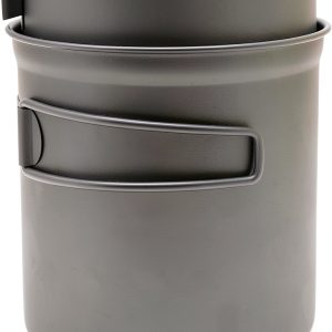 TOAKS Titanium 1100ml Camping Pot with Pan Gray 4‑Piece Set-0