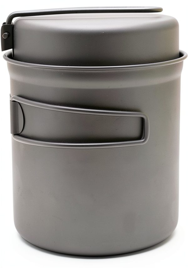 TOAKS Titanium 1100ml Camping Pot with Pan Gray 4‑Piece Set-0