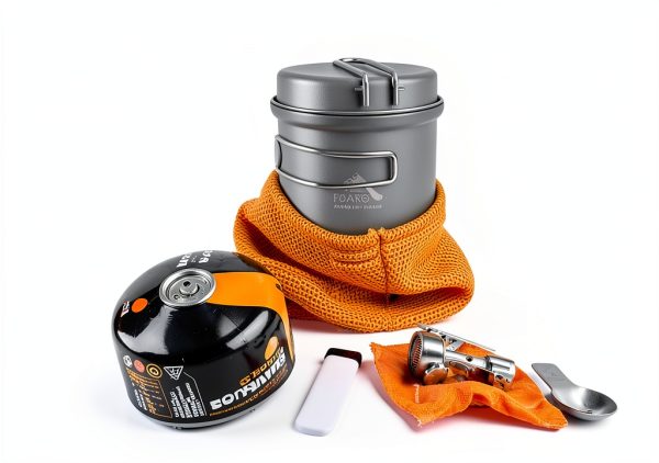 TOAKS Titanium 1100ml Camping Pot with Pan Gray 4‑Piece Set-2
