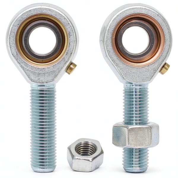 POSB7 Male Rod End 7/16 Inch Bore 7/16-20 Right Hand Thread Connector, 2Pcs Rod Bearings Joint 7/16 Self-Lubricating with Jam Nuts-0