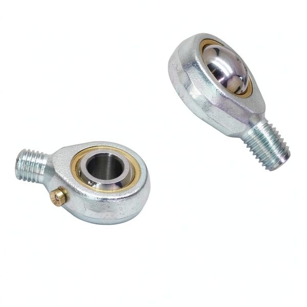 POSB7 Male Rod End 7/16 Inch Bore 7/16-20 Right Hand Thread Connector, 2Pcs Rod Bearings Joint 7/16 Self-Lubricating with Jam Nuts-5