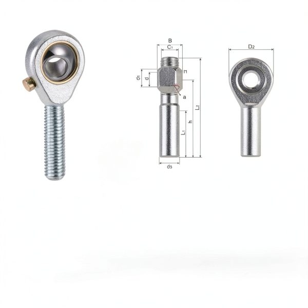 uxcell POSB4 Rod End Bearing 1/4" 1/4-28 RH Self Lubricating Jam Nuts-4